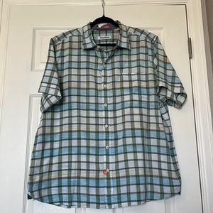 Tommy Bahama 100% Cotton Button Down Short Sleeve Shirt Size XL